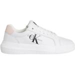 Reduzierte Weiße Calvin Klein Chunky Sneaker & Ugly Sneaker aus Leder für Damen Größe 36 mit Absatzhöhe 3cm bis 5cm 