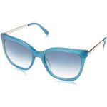 Cyanblaue Calvin Klein Quadratische Sonnenbrillen polarisiert für Damen 