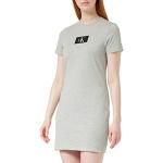 Reduzierte Graue Elegante Kurzärmelige Calvin Klein Damennachthemden aus Baumwolle Größe XS 