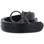Reduzierte Schwarze Calvin Klein CK Ledergürtel aus Leder für Damen Größe XL Länge 100 