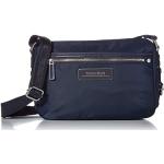 Marineblaue Calvin Klein Umhängetaschen mit Reißverschluss mit Außentaschen für Damen klein 