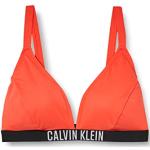 Reduzierte Orange Calvin Klein Triangel-Tops ohne Verschluss ohne Bügel für Damen Größe 3 XL 