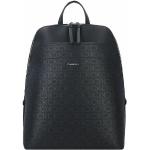 Schwarze Calvin Klein Business Rucksäcke aus PU mit Laptopfach für Damen klein 