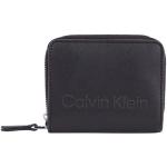 Schwarze Calvin Klein CK Damenportemonnaies & Damenwallets mit Reißverschluss aus Textil Klein 