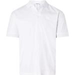 Weiße Kurzärmelige Calvin Klein Bio Kurzarm-Poloshirts aus Baumwolle für Herren Größe M 