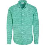 Reduzierte Grüne Calvin Klein Kentkragen Hemden mit Kent-Kragen aus Baumwolle für Herren 