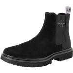 Reduzierte Schwarze Calvin Klein Chelsea-Boots aus Leder für Herren Größe 46 