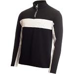 Calvin Klein Herren Geprägte Half Zip Leichte Golf Sweater - Schwarz/Weiß - S