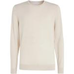 Weiße Unifarbene Calvin Klein Rundhals-Ausschnitt Rundhals-Pullover für Herren Größe XS 
