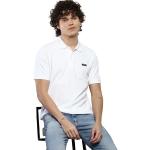 Weiße Kurzärmelige Calvin Klein Kurzarm-Poloshirts aus Baumwolle für Herren Größe S 