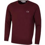 Burgundfarbene Calvin Klein Rundhals-Ausschnitt Herrensweatshirts Größe 3 XL 