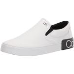 Weiße Calvin Klein Slip-on Sneaker ohne Verschluss für Herren Größe 44 