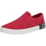 Rote Calvin Klein Slip-on Sneaker ohne Verschluss aus Canvas für Herren Größe 44,5 