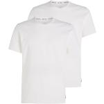Calvin Klein Herren T-Shirts Kurzarm Crew Neck Rundhalsausschnitt, Weiß (White), M