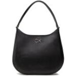 Schwarze Calvin Klein Hobo Bags mit Reißverschluss aus Textil für Damen Klein 