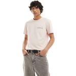 Reduzierte Rosa Kurzärmelige Calvin Klein Jeans T-Shirts für Herren Größe M 