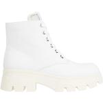Reduzierte Weiße Elegante Calvin Klein Jeans Ankle Boots & Klassische Stiefeletten aus Baumwolle für Damen Größe 39 