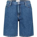 Blaue Gesteppte Calvin Klein Jeans Jeans-Shorts mit Reißverschluss aus Denim für Damen Größe XXL für den für den Sommer 
