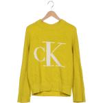 Reduzierte Gelbe Calvin Klein Jeans Wollpullover aus Wolle für Damen Größe M 