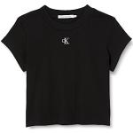 Reduzierte Schwarze Kurzärmelige Calvin Klein Jeans T-Shirts für Damen Übergrößen 