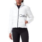 Reduzierte Offwhitefarbene Calvin Klein Jeans Winterjacken mit Reißverschluss für Damen Größe 3 XL für den für den Winter 