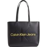 Schwarze Calvin Klein Jeans Damenshopper aus Denim Klein 