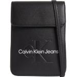 Schwarze Calvin Klein Jeans Kleine Umhängetaschen mit Handyfach für Damen Klein 