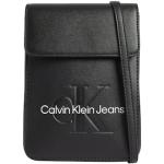 Schwarze Calvin Klein Jeans Kleine Umhängetaschen mit Handyfach für Damen Klein 
