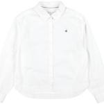 Weiße Langärmelige Calvin Klein Jeans Kinderjeanshemden aus Baumwolle für Jungen 