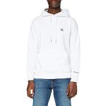 Reduzierte Weiße Calvin Klein Jeans Herrensweatshirts aus Denim mit Kapuze Größe XS 