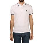 Reduzierte Weiße Kurzärmelige Calvin Klein Jeans Kurzarm-Poloshirts aus Baumwolle für Herren Größe XS 