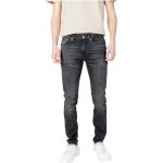 Reduzierte Schwarze Calvin Klein Jeans Slim Fit Jeans aus Baumwolle für Herren Weite 33, Länge 32 für den für den Herbst 