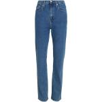 Blaue Calvin Klein Jeans Straight Leg Jeans aus Denim für Damen 