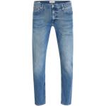 Reduzierte Indigofarbene Calvin Klein Jeans Straight Leg Jeans mit Reißverschluss aus Denim für Herren Weite 28, Länge 32 