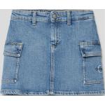 Blaue Calvin Klein Jeans Kinderjeansröcke aus Baumwollmischung für Mädchen Größe 164 
