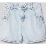 Blaue Calvin Klein Jeans Jeans Shorts für Kinder mit Reißverschluss aus Baumwolle für Mädchen Größe 152 