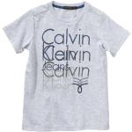 Graue Calvin Klein Jeans Kinder T-Shirts für Jungen Größe 152 