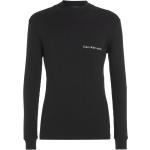 Schwarze Unifarbene Langärmelige Calvin Klein Jeans Herrenlongsleeves & Herrenlangarmshirts Größe L 
