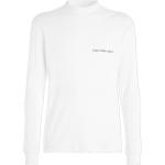 Weiße Unifarbene Langärmelige Calvin Klein Jeans Herrenlongsleeves & Herrenlangarmshirts Größe XL 