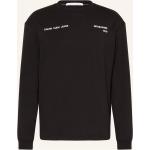 Schwarze Langärmelige Calvin Klein Jeans Herrenlongsleeves & Herrenlangarmshirts aus Jersey Größe XL 