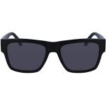 Reduzierte Schwarze Calvin Klein Jeans Rechteckige Rechteckige Sonnenbrillen aus Kunststoff für Herren 