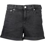 Schwarze Calvin Klein Jeans Jeans-Shorts mit Reißverschluss aus Denim für Damen 