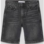 Schwarze Calvin Klein Jeans Jeans Shorts für Kinder mit Reißverschluss aus Baumwolle für Jungen Größe 152 