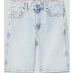 Hellblaue Calvin Klein Jeans Jeans Shorts für Kinder mit Reißverschluss aus Baumwolle für Jungen Größe 164 