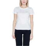 Reduzierte Weiße Calvin Klein Jeans T-Shirts aus Satin für Damen Größe L für den für den Frühling 