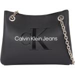 Reduzierte Schwarze Calvin Klein Jeans Damenschultertaschen & Damenshoulderbags aus PU klein 