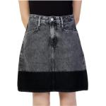Reduzierte Graue Calvin Klein Jeans Damenröcke mit Reißverschluss aus Baumwolle für den für den Herbst 