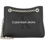 Reduzierte Schwarze Calvin Klein Jeans Damenschultertaschen & Damenshoulderbags aus Kunstleder klein 