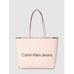 Hellrosa Calvin Klein Jeans Damenshopper mit Reißverschluss Klein 