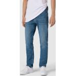 Blaue Calvin Klein Jeans Bio Slim Fit Jeans mit Reißverschluss aus Denim für Herren Größe XXL Weite 31, Länge 32 